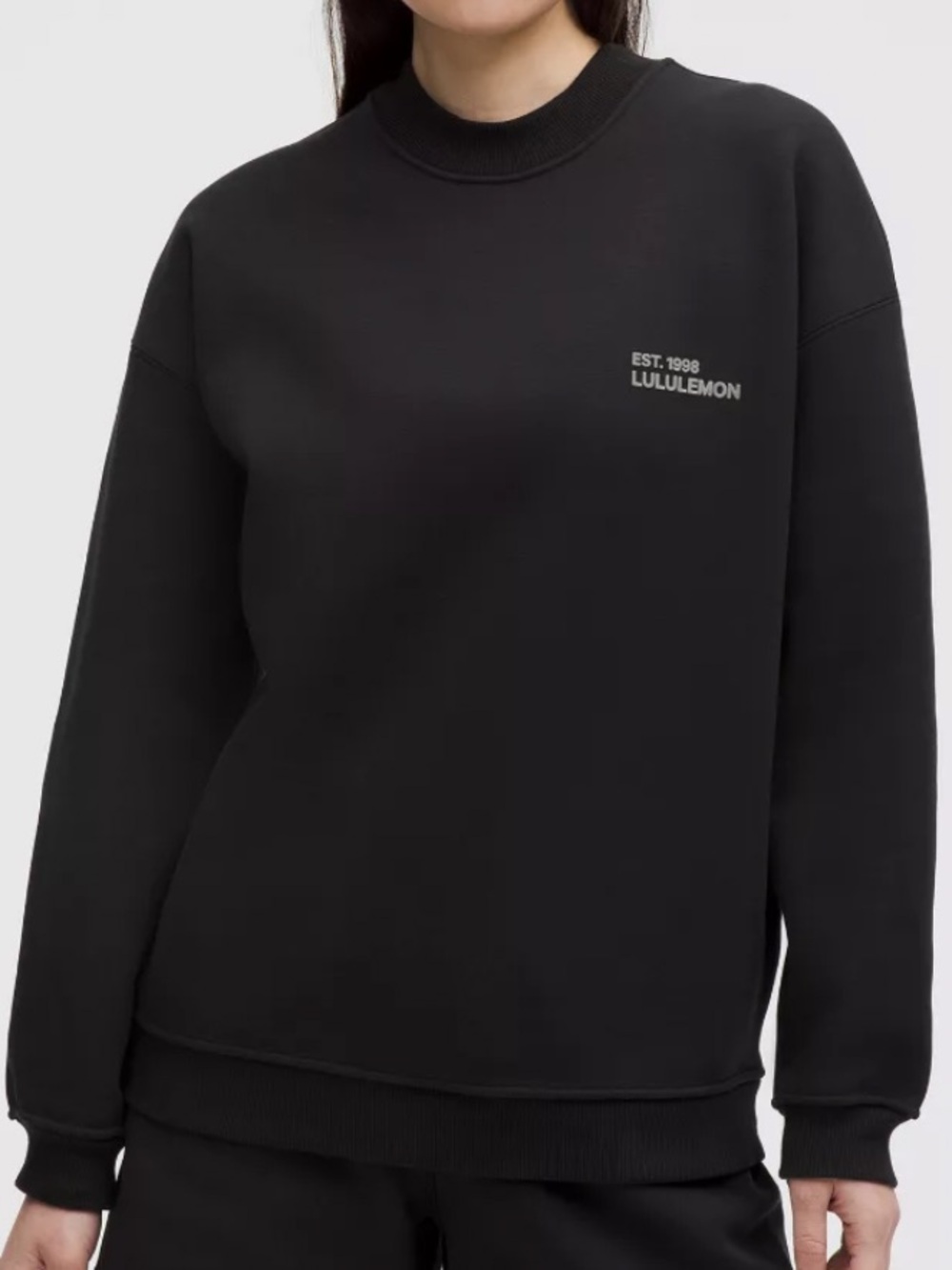 Lululemon Black Heavyweight Fleece Oversized Pullover